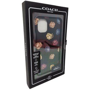 Coach Printed Leather Slim Wrap Case for Apple iPhone 11 - Dreamy Peony Rainbow/
